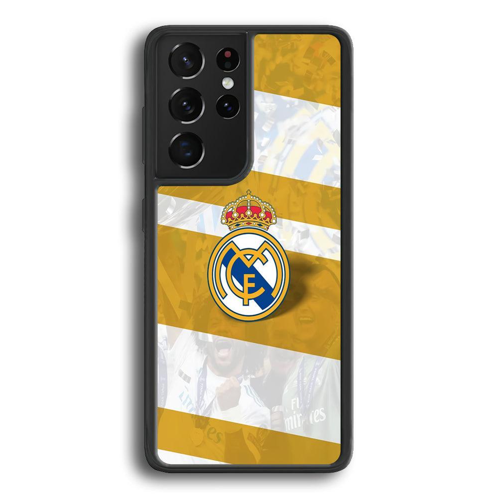 Real Madrid Pride of History Samsung Galaxy S23 Ultra Case-Rubber Black (2D Case)-Oxvistore