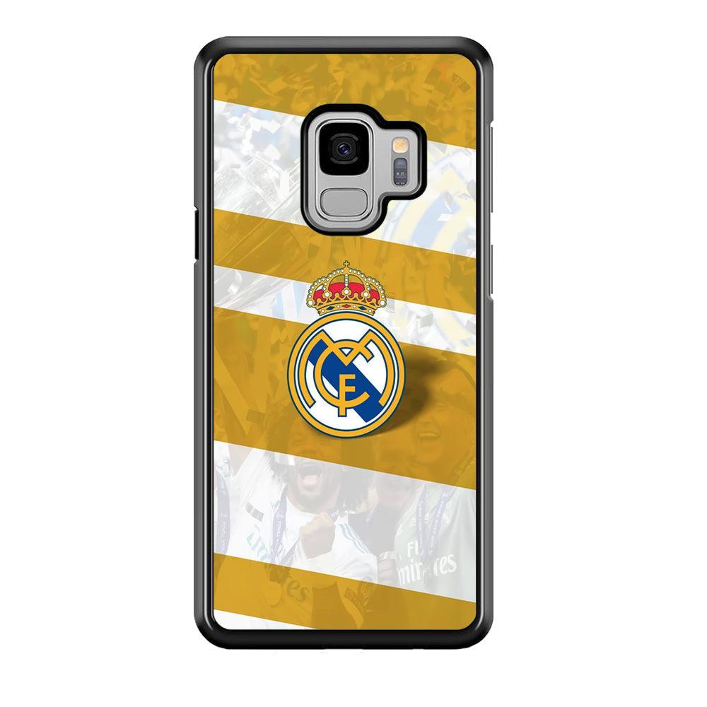 Real Madrid Pride of History Samsung Galaxy S9 Case-Rubber Black (2D Case)-Oxvistore
