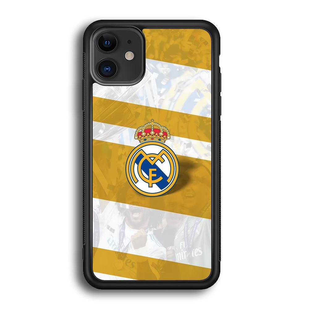 Real Madrid Pride of History iPhone 12 Case-Rubber Black (2D Case)-Oxvistore
