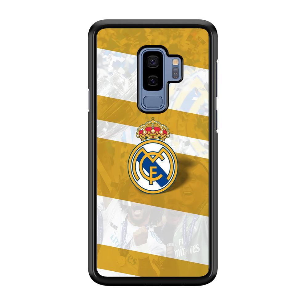 Real Madrid Pride of History Samsung Galaxy S9 Plus Case-Rubber Black (2D Case)-Oxvistore