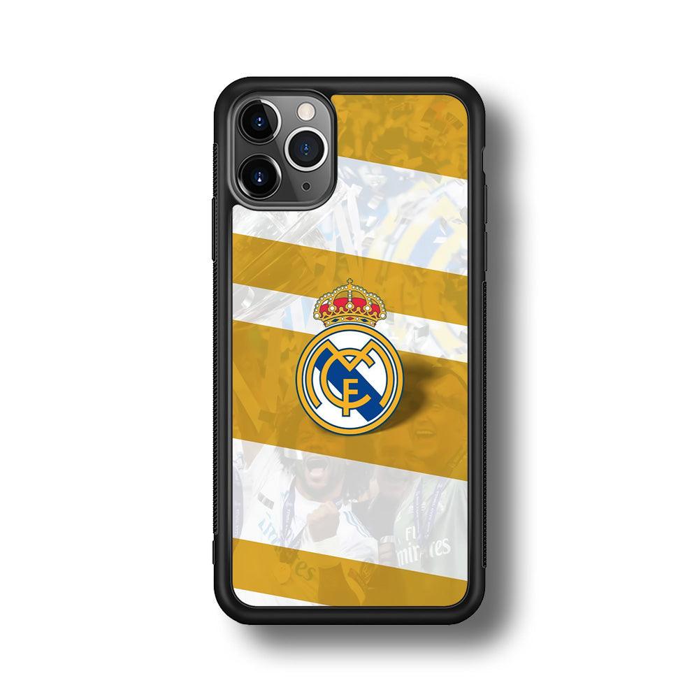 Real Madrid Pride of History iPhone 11 Pro Case-Rubber Black (2D Case)-Oxvistore