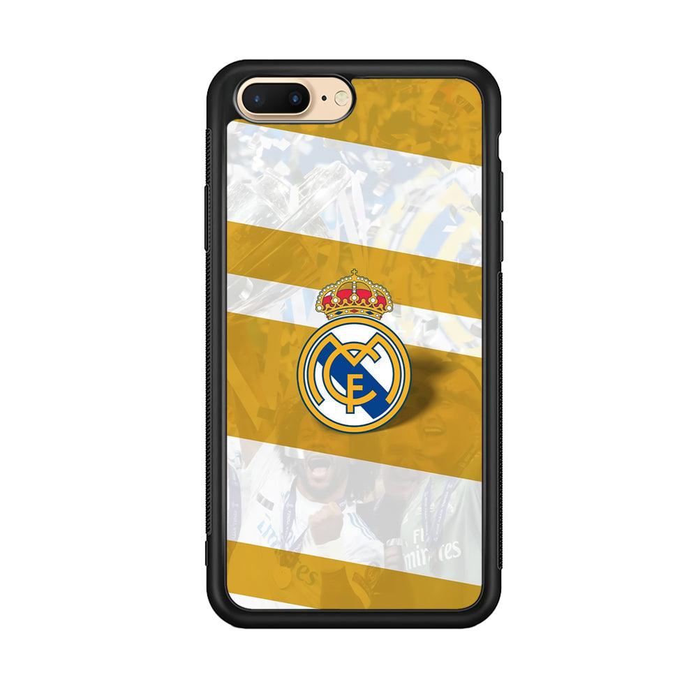 Real Madrid Pride of History iPhone 7 Plus Case-Rubber Black (2D Case)-Oxvistore