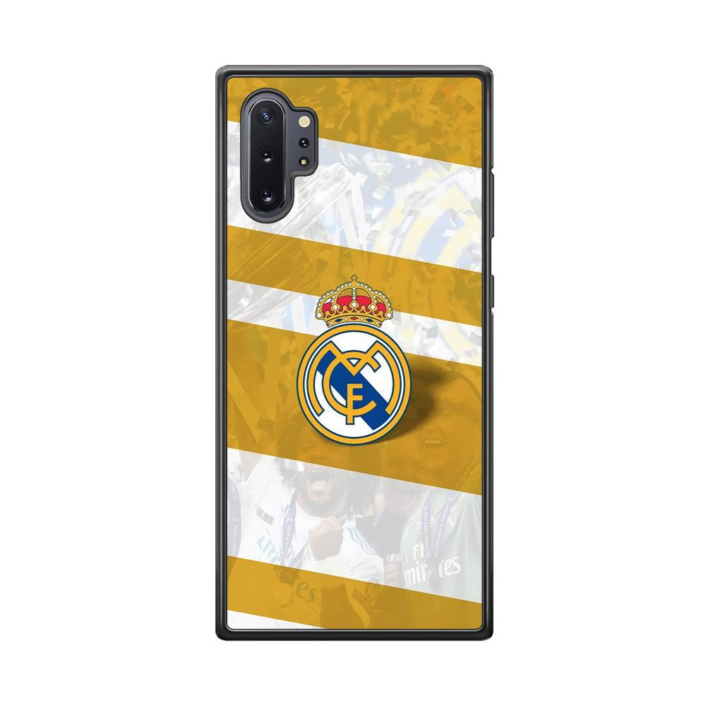 Real Madrid Pride of History Samsung Galaxy Note 10 Plus Case-Rubber Black (2D Case)-Oxvistore