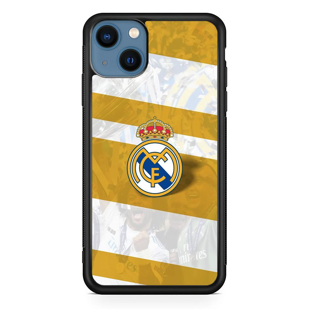 Real Madrid Pride of History iPhone 14 Plus Case-Rubber Black (2D Case)-Oxvistore