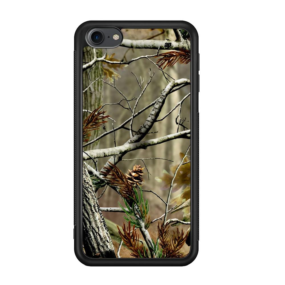 Realtree Light Camo Forest iPod Touch 6 Case-Rubber Black (2D Case)-Oxvistore