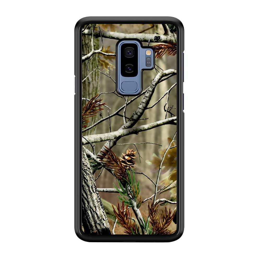 Realtree Light Camo Forest Samsung Galaxy S9 Plus Case-Rubber Black (2D Case)-Oxvistore