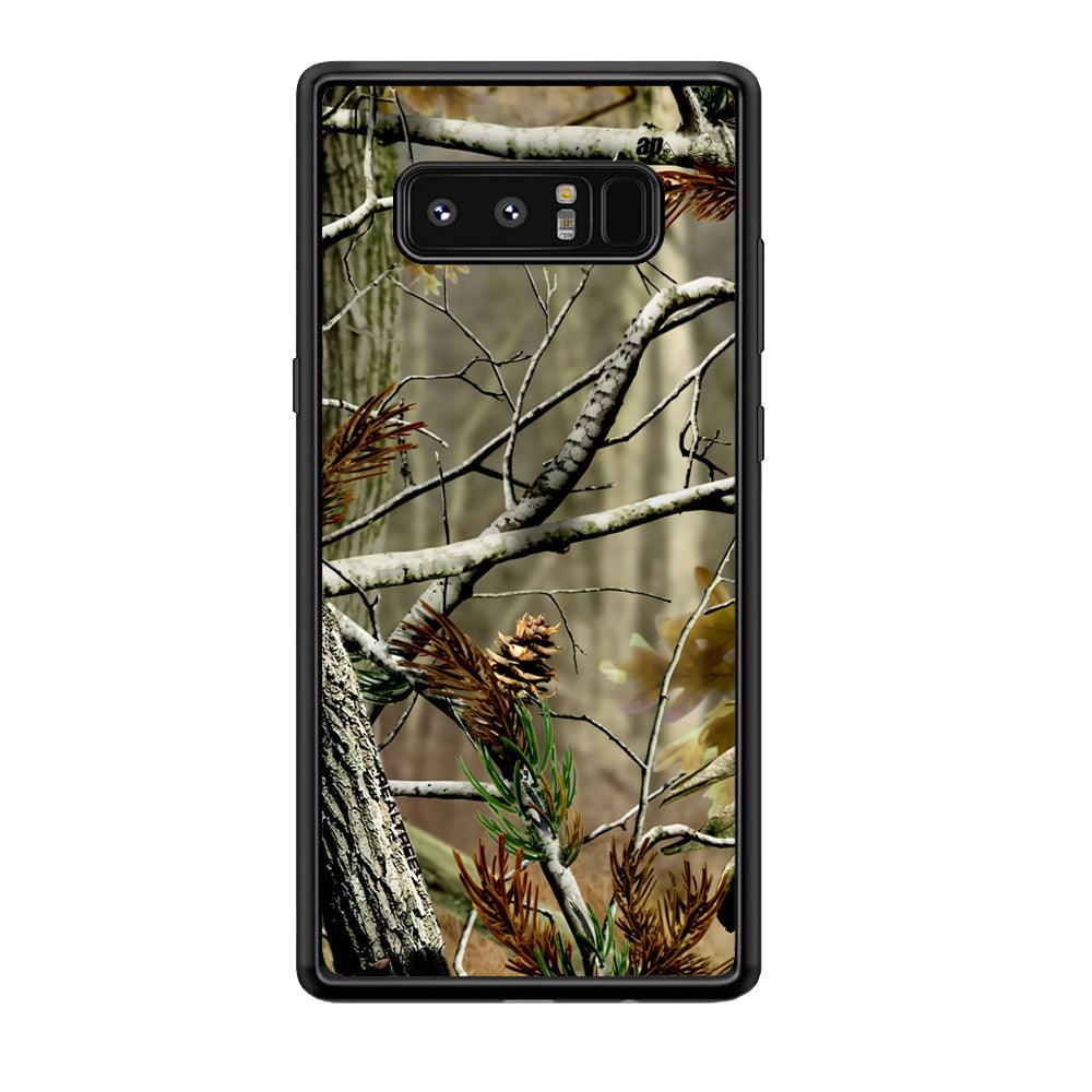 Realtree Light Camo Forest Samsung Galaxy Note 8 Case-Rubber Black (2D Case)-Oxvistore