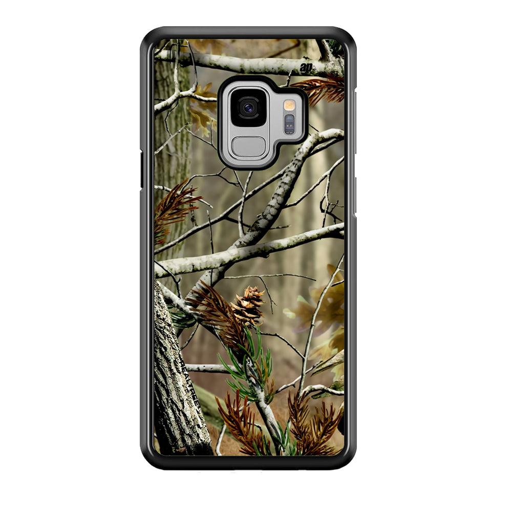 Realtree Light Camo Forest Samsung Galaxy S9 Case-Rubber Black (2D Case)-Oxvistore