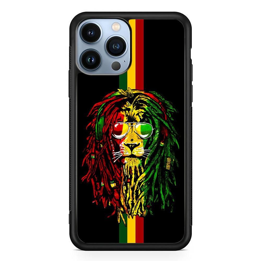 Reggae Lion Rasta 2D Rubber Phone Case-Black-Oxvistore
