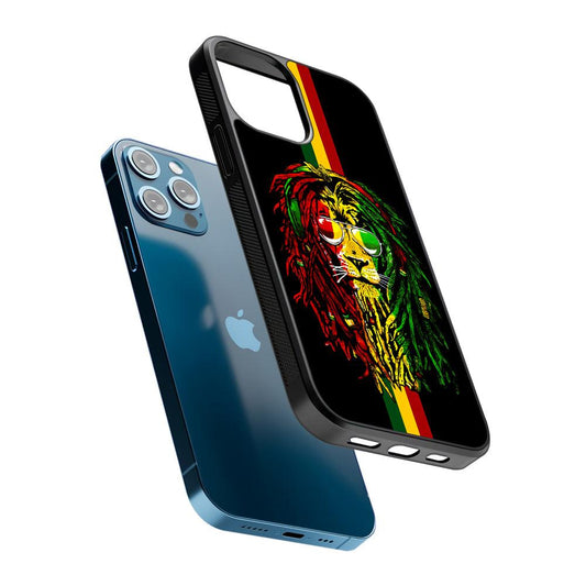 Reggae Lion Rasta 2D Rubber Phone Case-Oxvistore