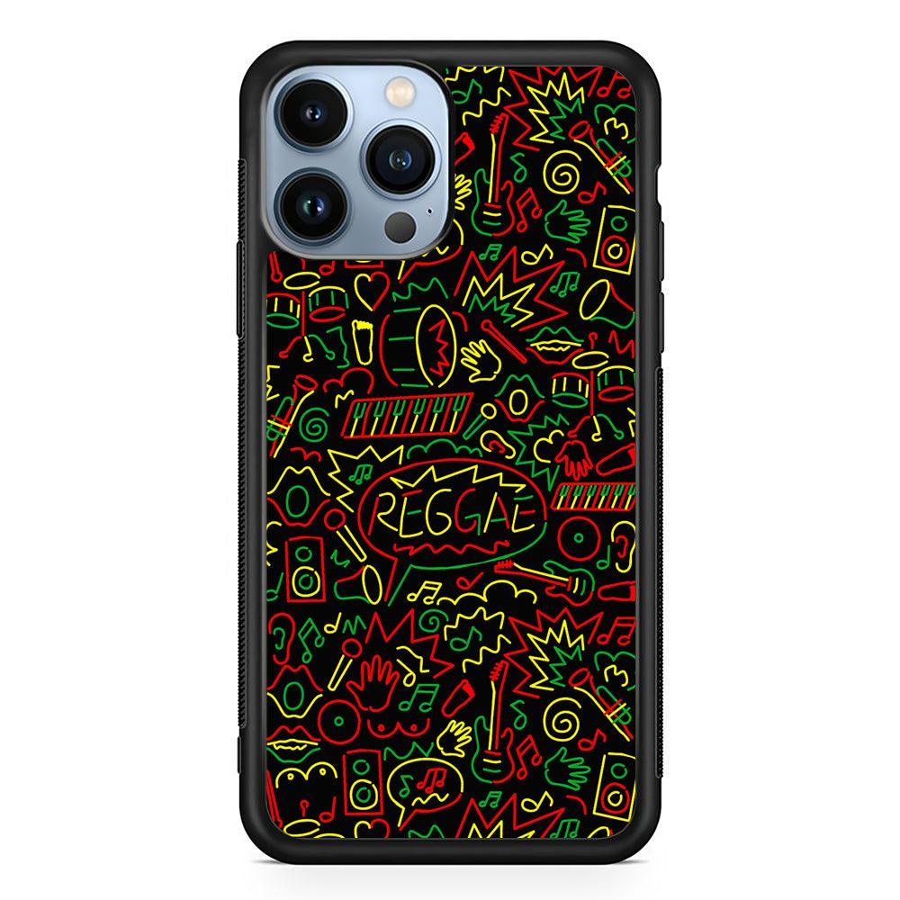 Reggae Music Rasta Art 2D Rubber Phone Case-Black-Oxvistore