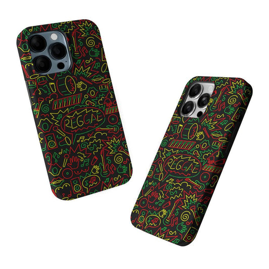 Reggae Music Rasta Art 2 in 1 Tough Phone Case-Oxvistore