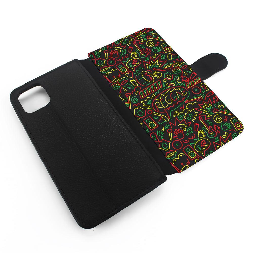 Reggae Music Rasta Art Flip Wallet Phone Case-Oxvistore