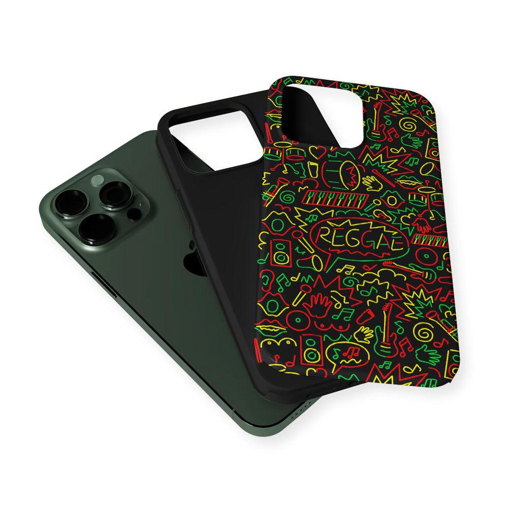 Reggae Music Rasta Art 2 in 1 Tough Phone Case-Oxvistore