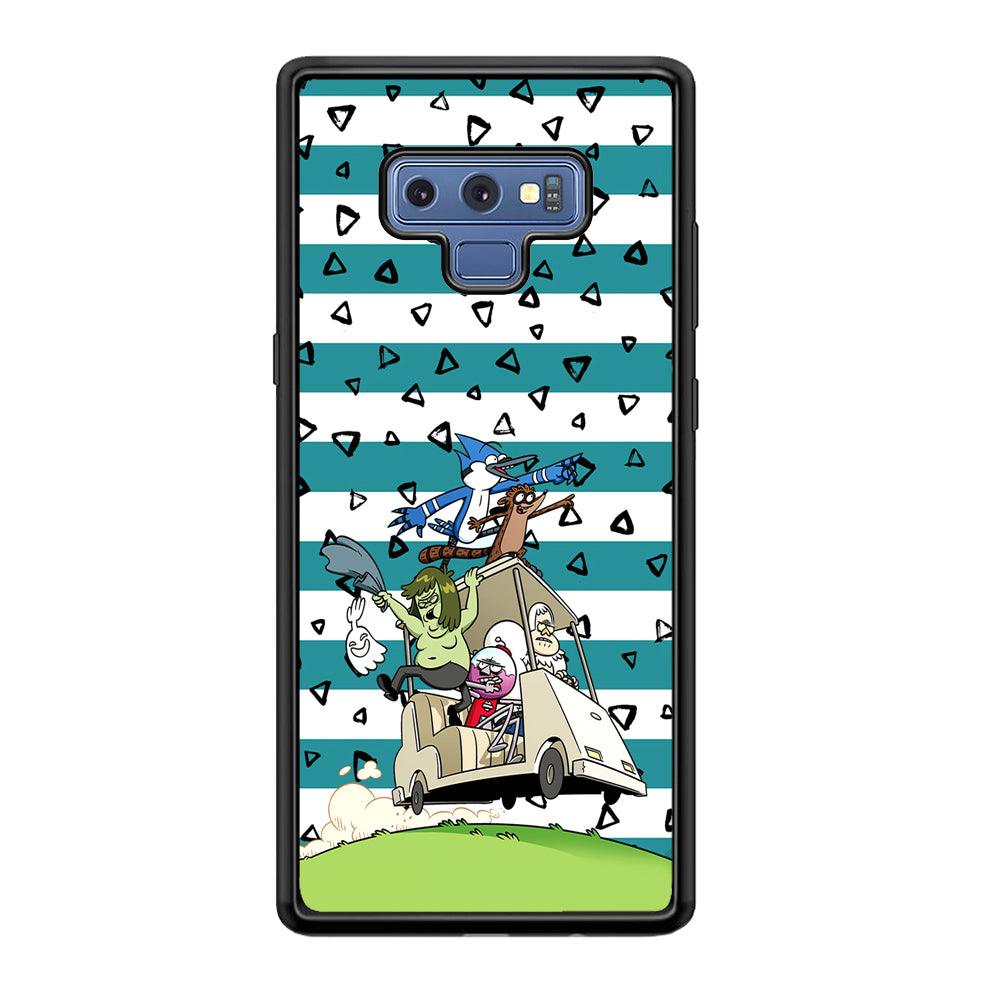 Regular Show Keep It Moving Samsung Galaxy Note 9 Case-Rubber Black (2D Case)-Oxvistore