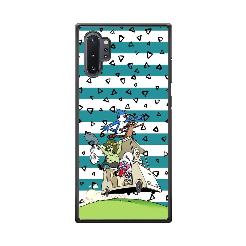 Regular Show Keep It Moving Samsung Galaxy Note 10 Plus Case-Rubber Black (2D Case)-Oxvistore