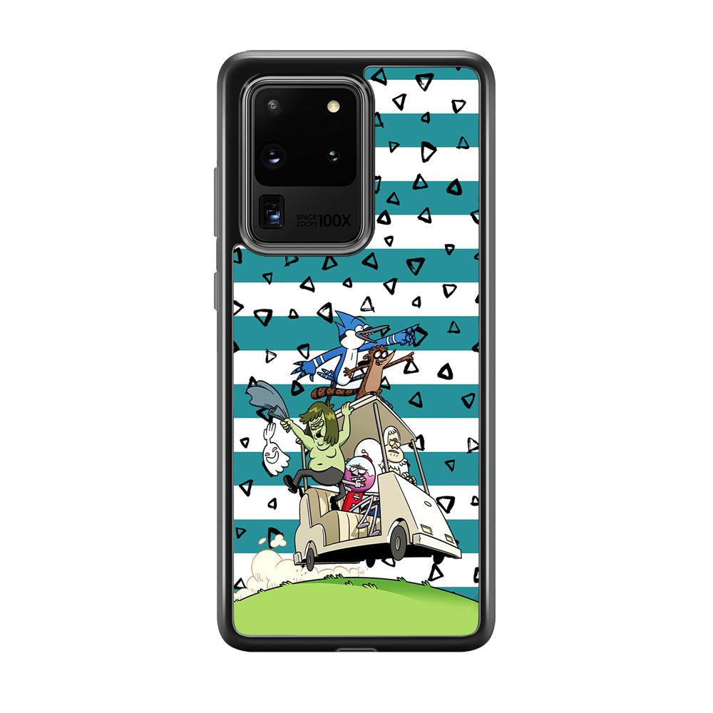 Regular Show Keep It Moving Samsung Galaxy S20 Ultra Case-Rubber Black (2D Case)-Oxvistore