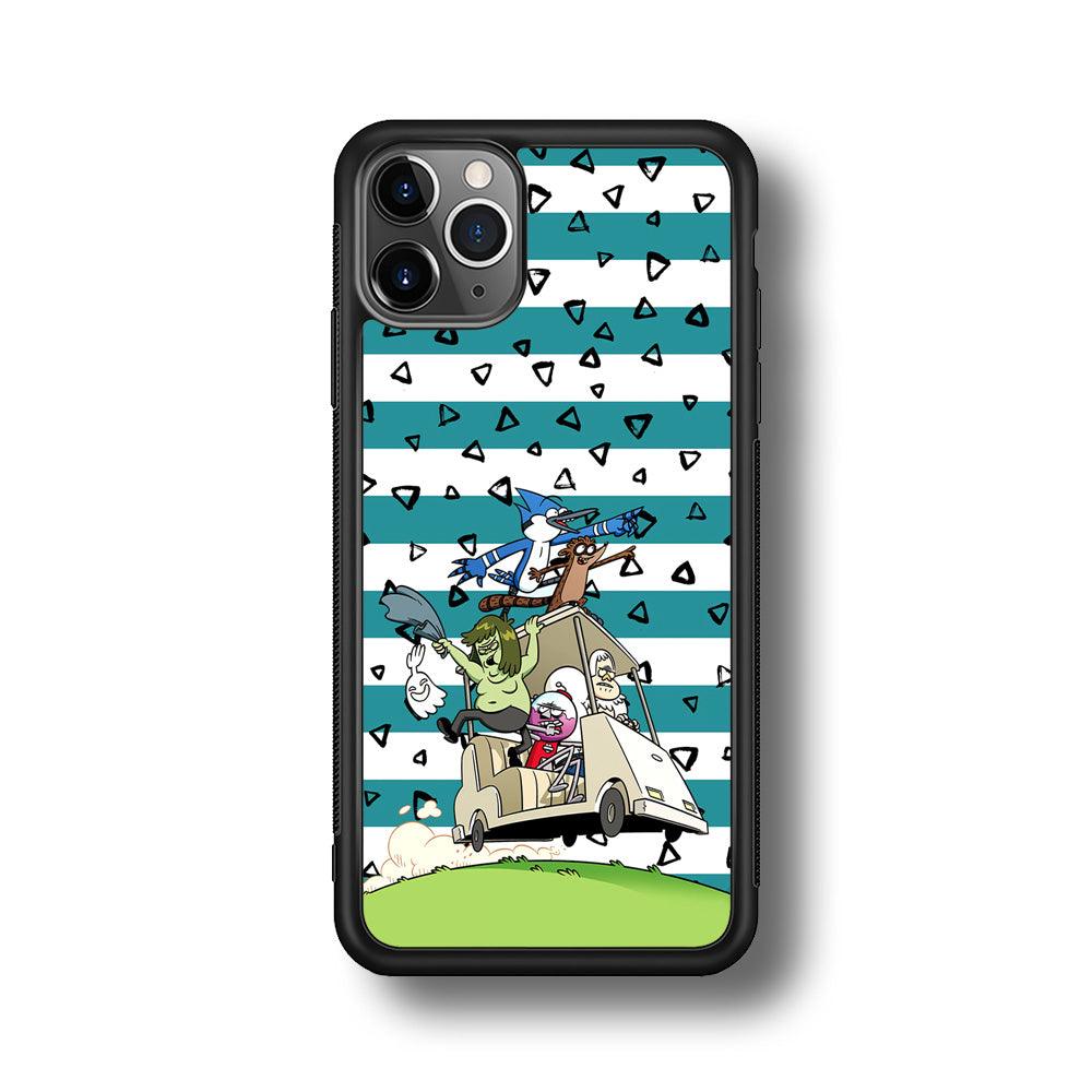 Regular Show Keep It Moving iPhone 11 Pro Max Case-Rubber Black (2D Case)-Oxvistore