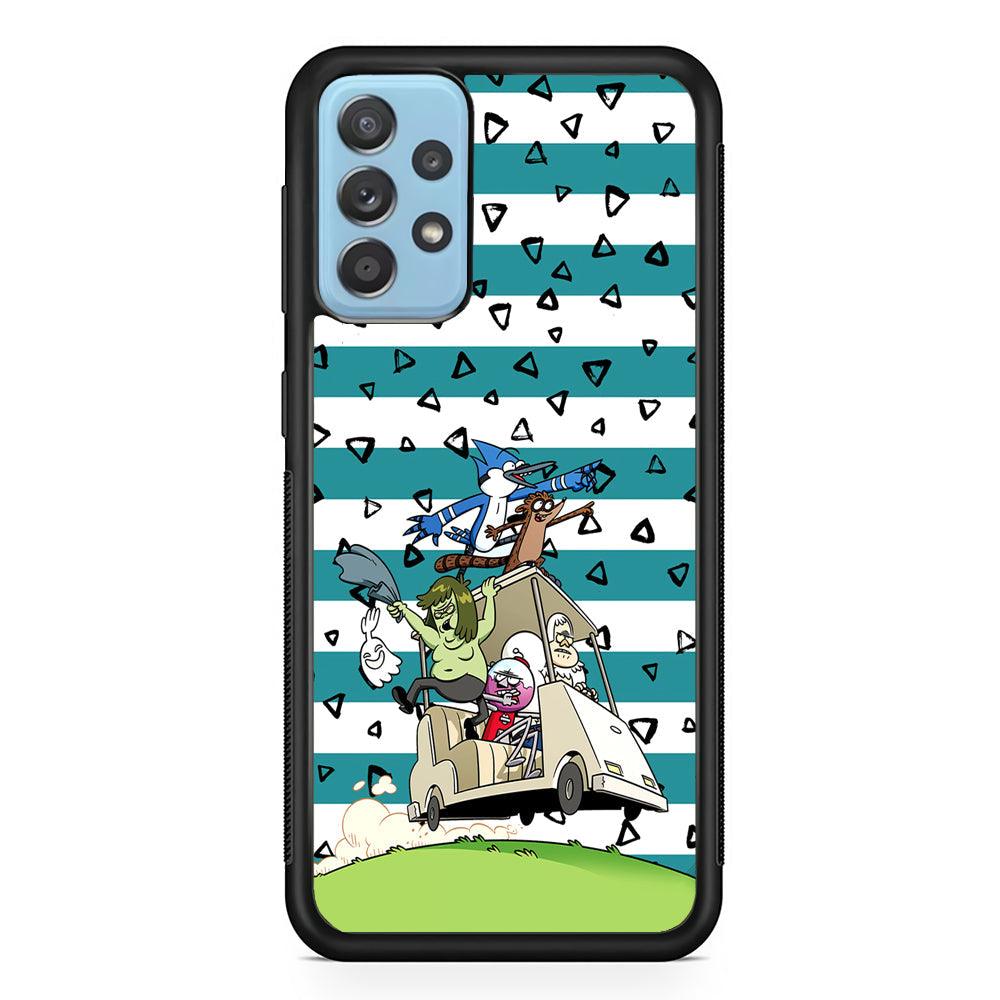 Regular Show Keep It Moving Samsung Galaxy A72 Case-Rubber Black (2D Case)-Oxvistore