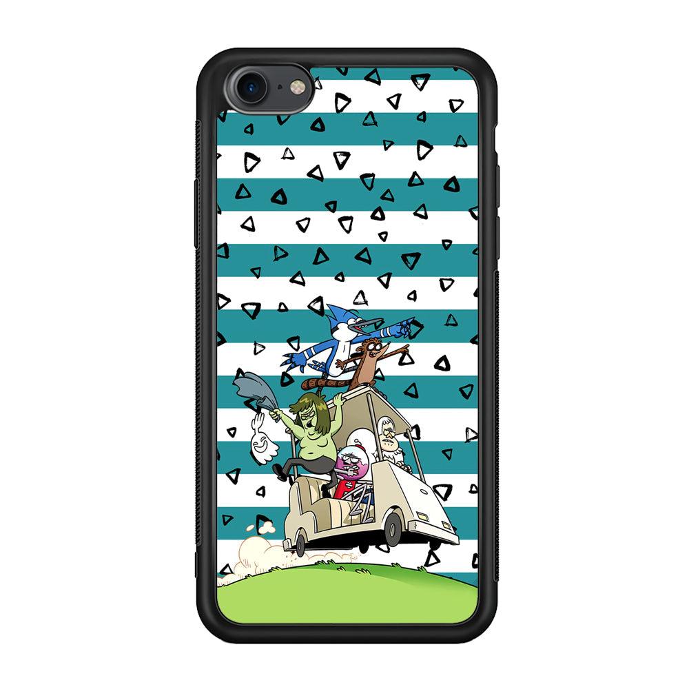 Regular Show Keep It Moving iPhone 8 Case-Rubber Black (2D Case)-Oxvistore