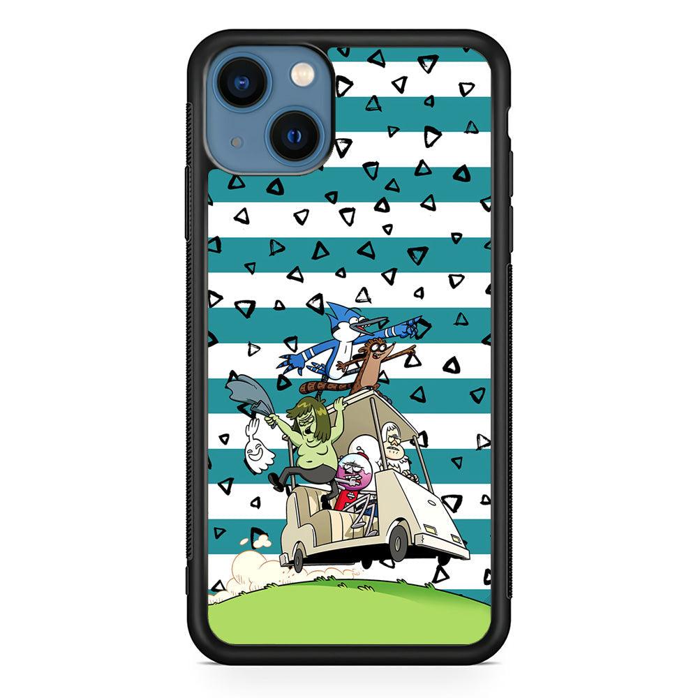Regular Show Keep It Moving iPhone 15 Plus Case-Rubber Black (2D Case)-Oxvistore