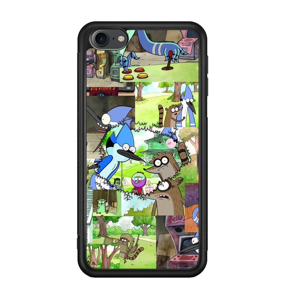 Regular Show Peek into The Past iPod Touch 6 Case-Rubber Black (2D Case)-Oxvistore