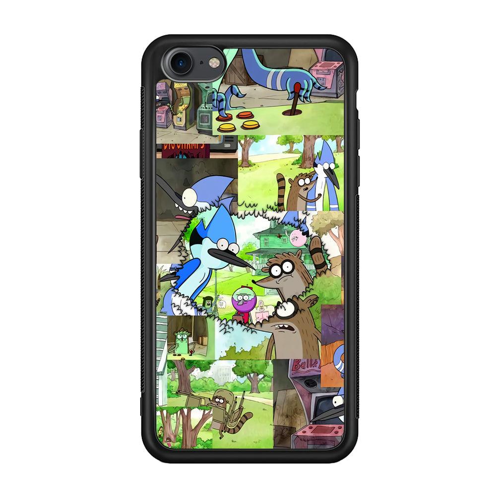 Regular Show Peek into The Past iPhone 7 Case-Rubber Black (2D Case)-Oxvistore