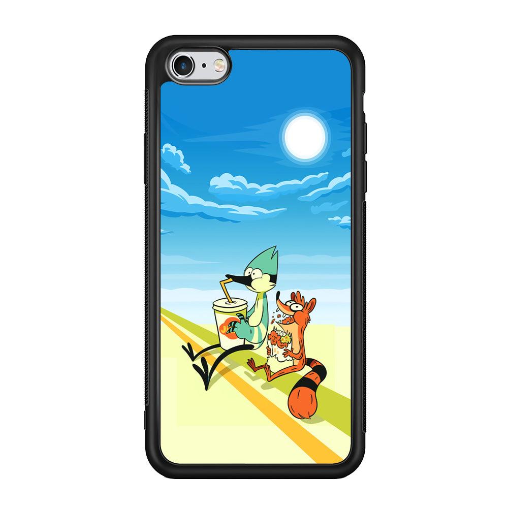 Regular Show Sunny Hot Day iPhone 6 Plus | 6s Plus Case-Rubber Black (2D Case)-Oxvistore