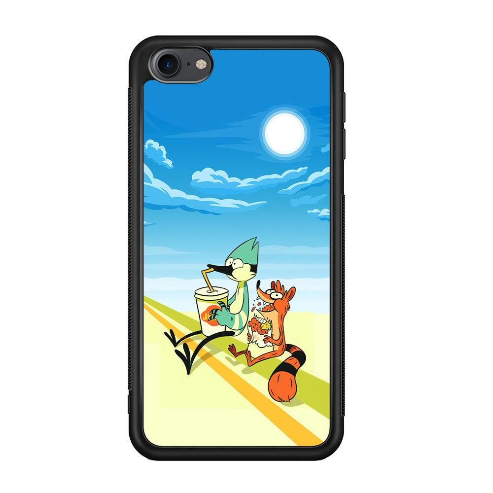 Regular Show Sunny Hot Day iPod Touch 6 Case-Rubber Black (2D Case)-Oxvistore