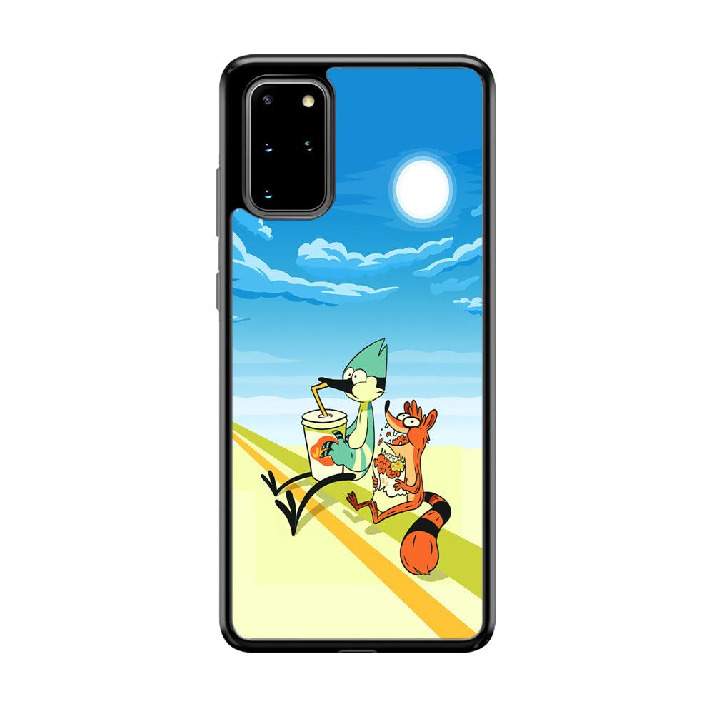 Regular Show Sunny Hot Day Samsung Galaxy S20 Plus Case-Rubber Black (2D Case)-Oxvistore