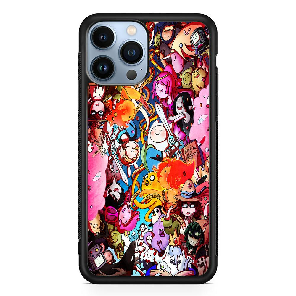 Regular Show and Adventure Time 2D Rubber Phone Case-Black-Oxvistore