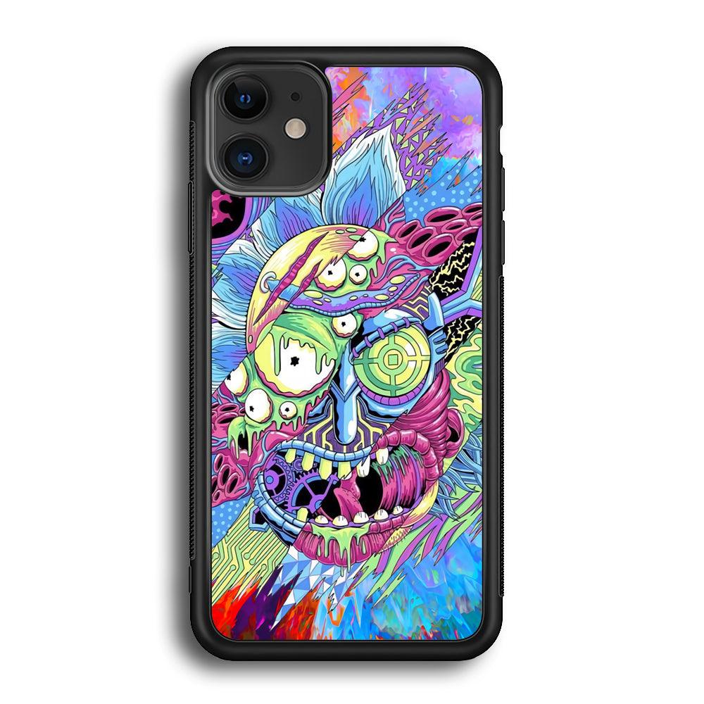 Rick Colour Life iPhone 11 Case-Rubber White (2D Case)-Oxvistore