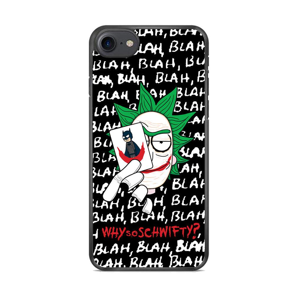 Rick Joker Quotes iPhone 8 Case-Rubber Black (2D Case)-Oxvistore