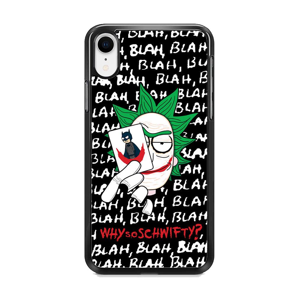 Rick Joker Quotes iPhone XR Case-Rubber Black (2D Case)-Oxvistore