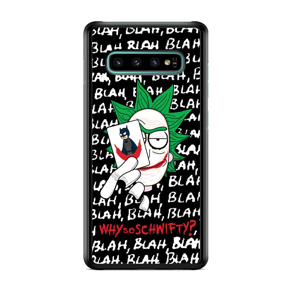 Rick Joker Quotes Samsung Galaxy S10 Plus Case-Rubber White (2D Case)-Oxvistore