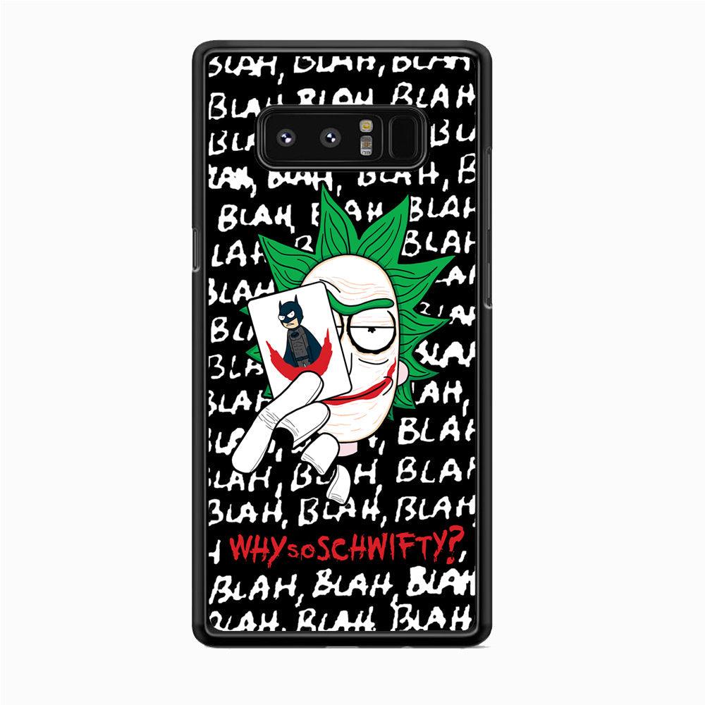Rick Joker Quotes Samsung Galaxy Note 8 Case-Rubber Black (2D Case)-Oxvistore