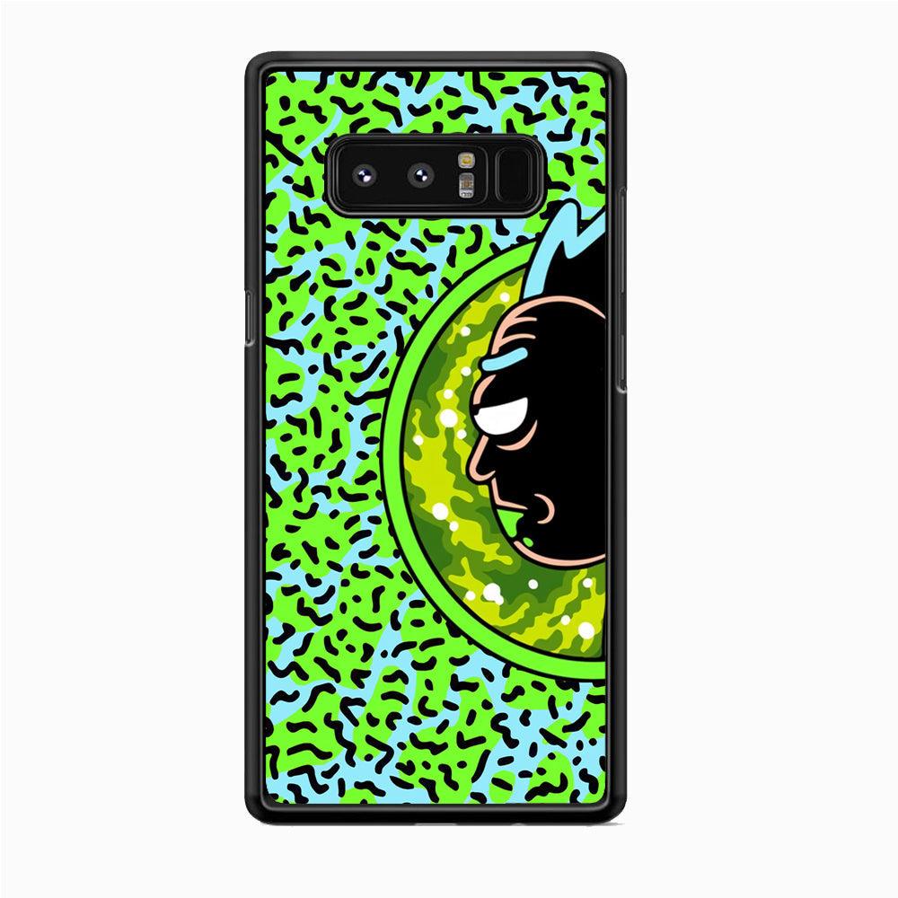 Rick Seriousness Face Samsung Galaxy Note 8 Case-Rubber Black (2D Case)-Oxvistore