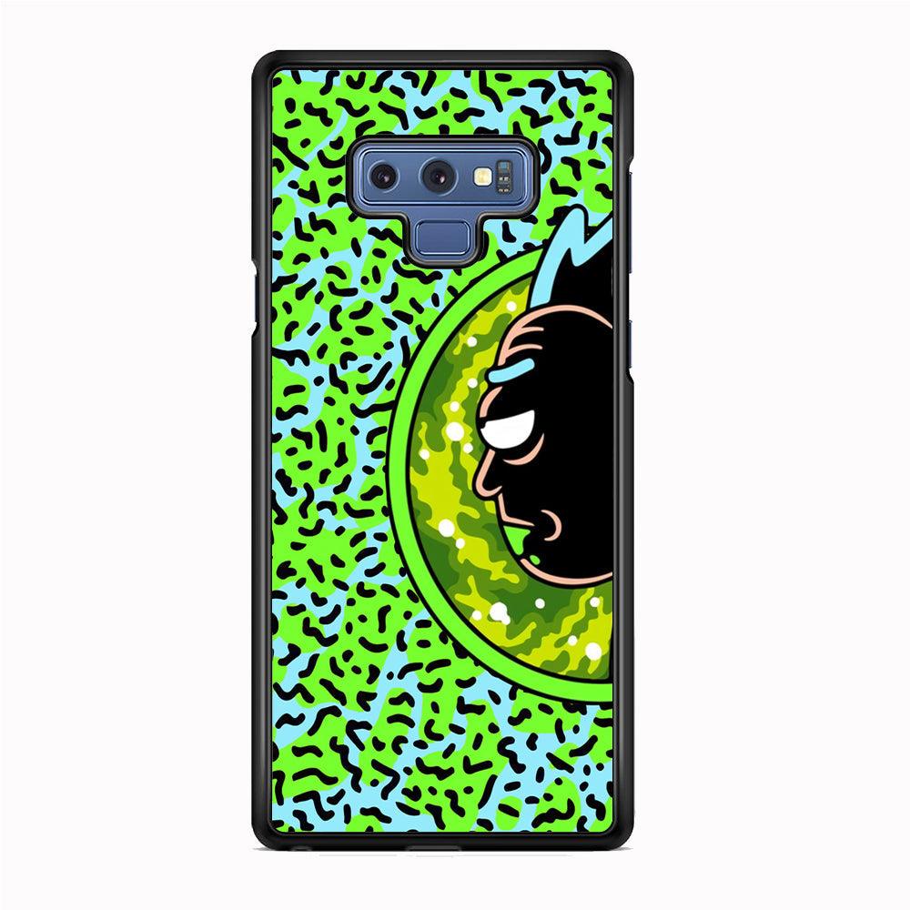 Rick Seriousness Face Samsung Galaxy Note 9 Case-Rubber Black (2D Case)-Oxvistore