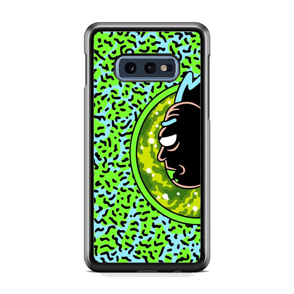 Rick Seriousness Face Samsung Galaxy S10E Case-Rubber Black (2D Case)-Oxvistore