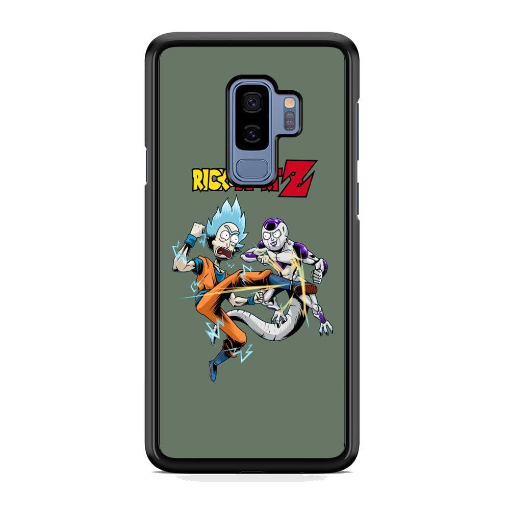 Rick and Morty Z Fight Mode Samsung Galaxy S9 Plus Case-Rubber Black (2D Case)-Oxvistore