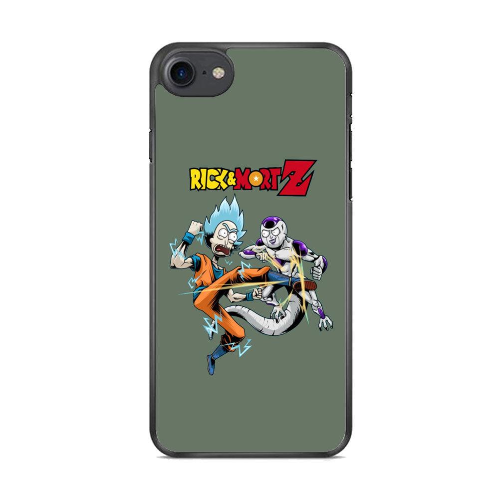 Rick and Morty Z Fight Mode iPhone 8 Case-Rubber Black (2D Case)-Oxvistore