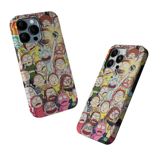 Rick and Morty Aesthetic Cartoon 2 in 1 Tough Phone Case-Oxvistore