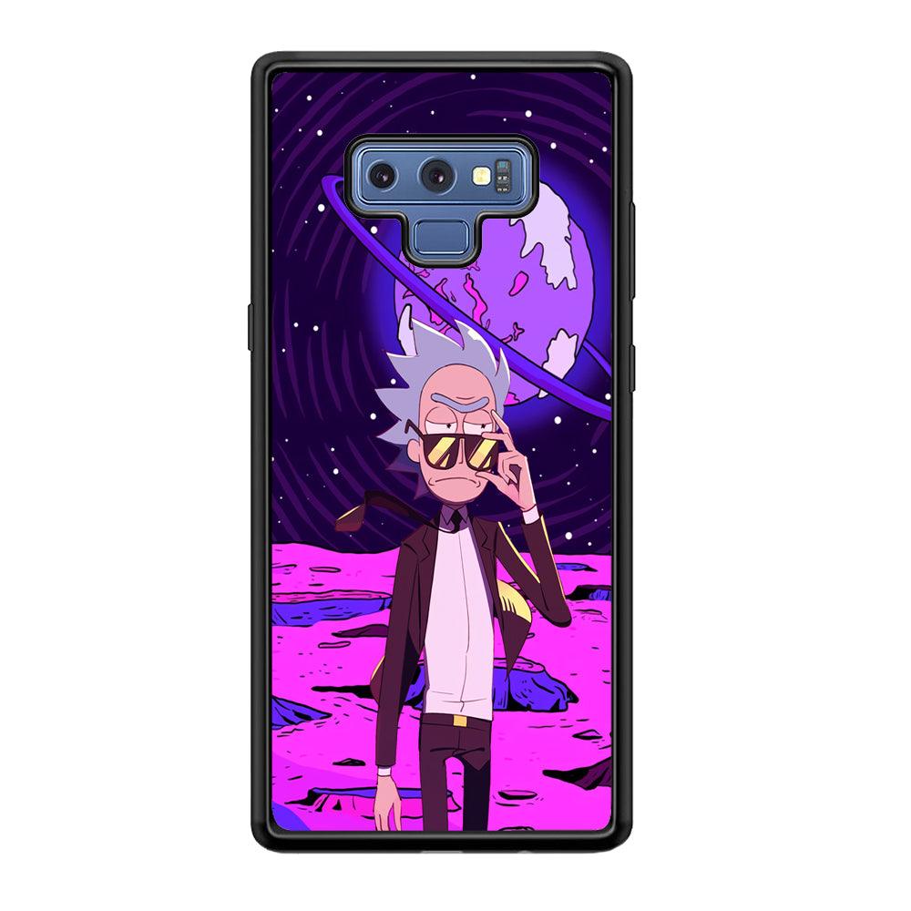 Rick and Morty Agent of Universe Samsung Galaxy Note 9 Case-Rubber Black (2D Case)-Oxvistore