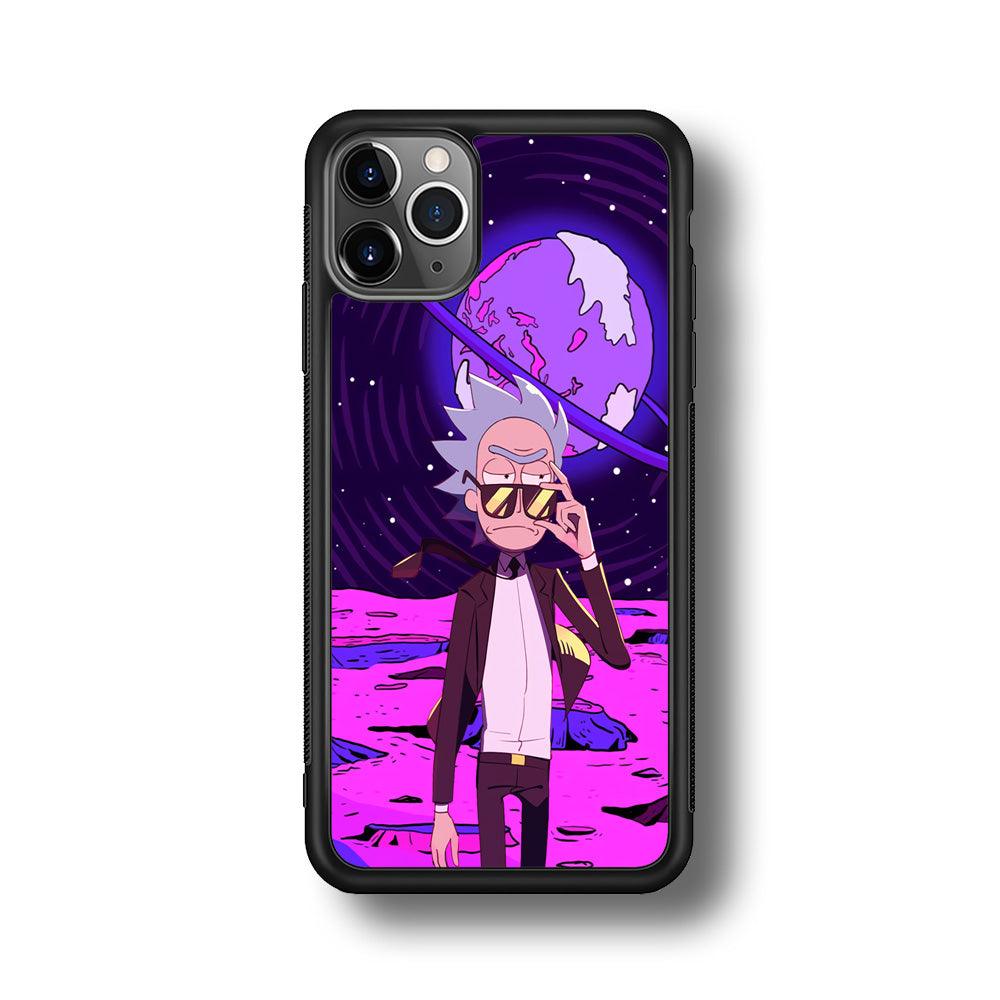 Rick and Morty Agent of Universe iPhone 11 Pro Case-Rubber Black (2D Case)-Oxvistore