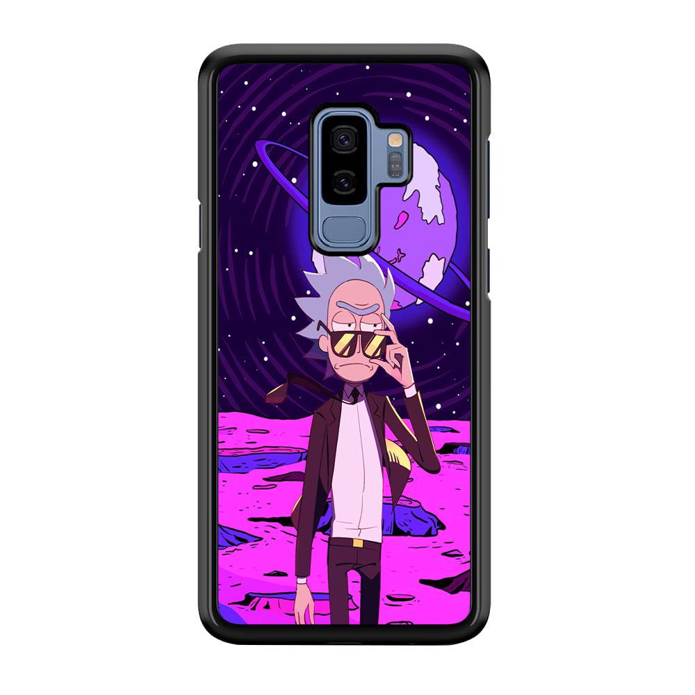Rick and Morty Agent of Universe Samsung Galaxy S9 Plus Case-Rubber Black (2D Case)-Oxvistore