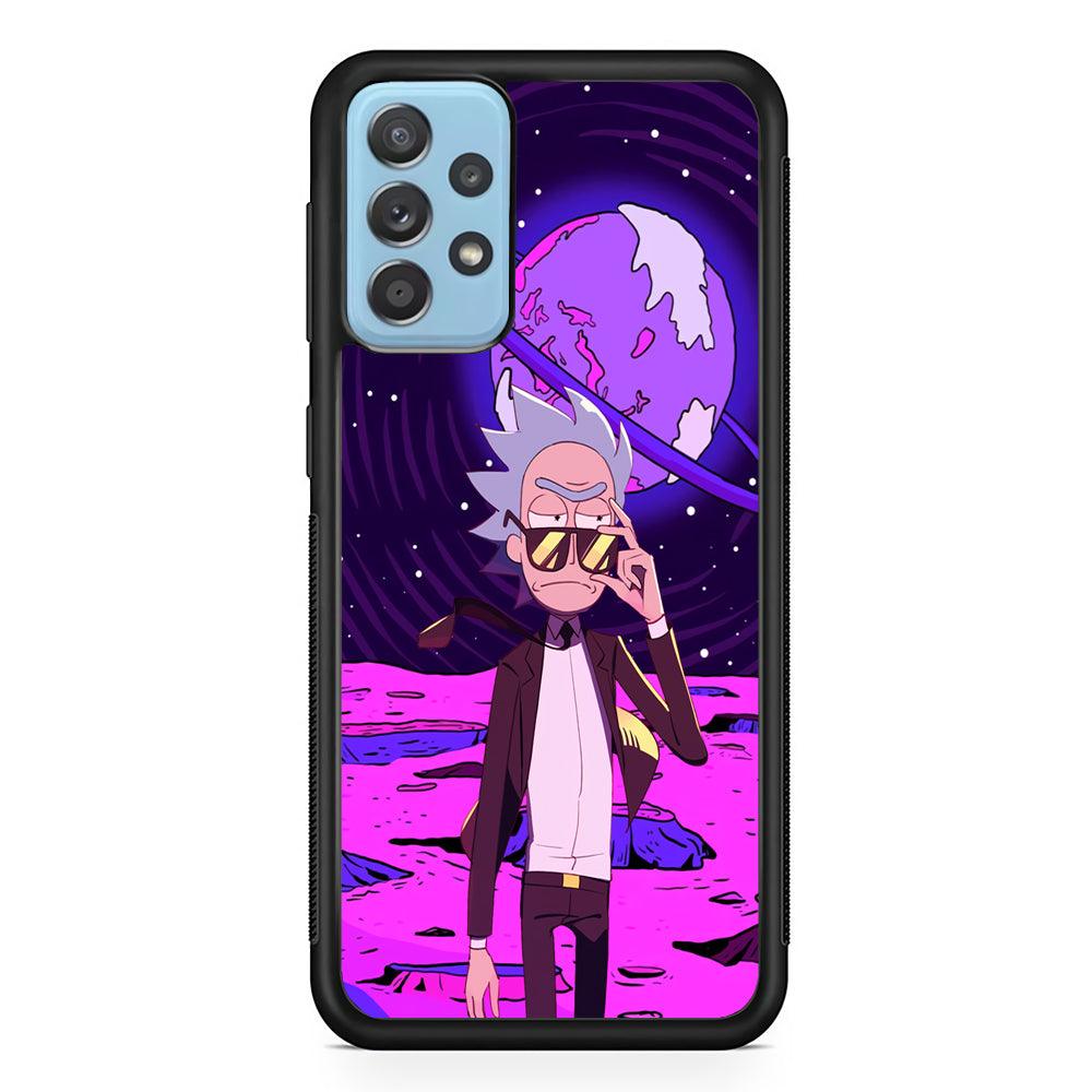 Rick and Morty Agent of Universe Samsung Galaxy A72 Case-Rubber Black (2D Case)-Oxvistore
