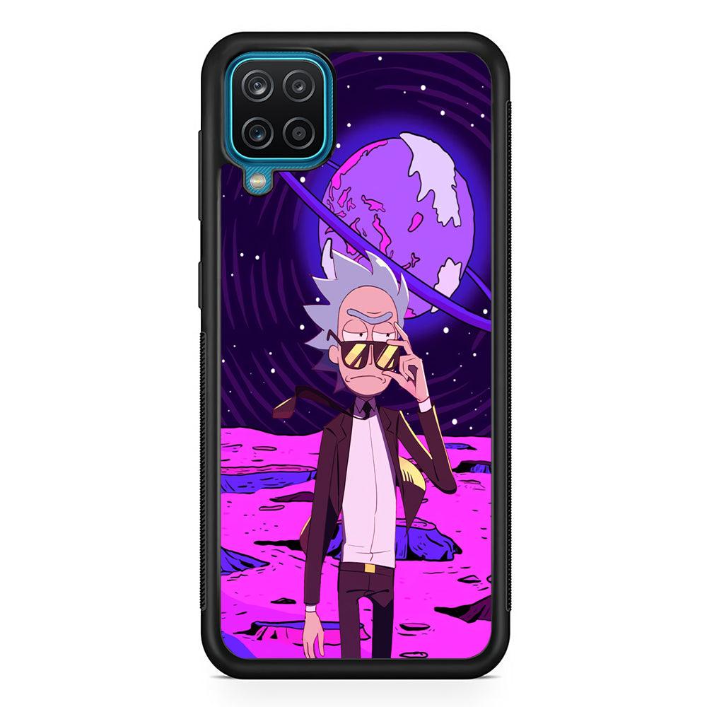 Rick and Morty Agent of Universe Samsung Galaxy A12 Case-Rubber Black (2D Case)-Oxvistore