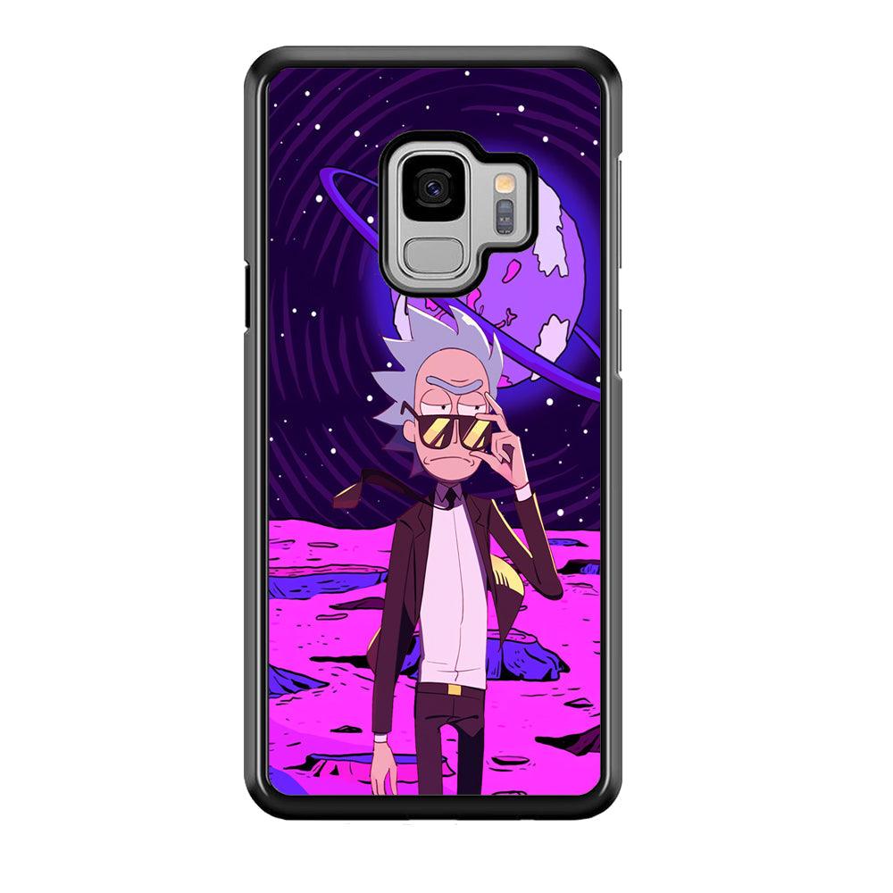 Rick and Morty Agent of Universe Samsung Galaxy S9 Case-Rubber Black (2D Case)-Oxvistore