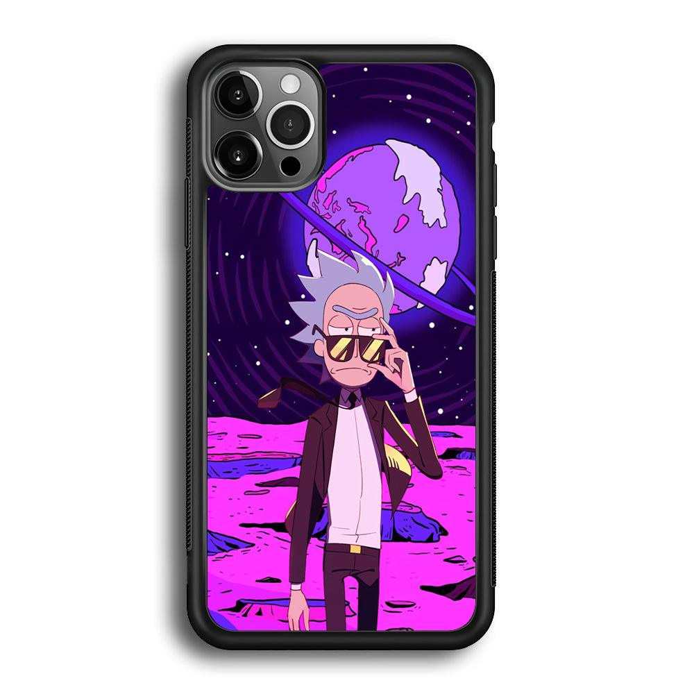 Rick and Morty Agent of Universe iPhone 12 Pro Max Case-Rubber Black (2D Case)-Oxvistore