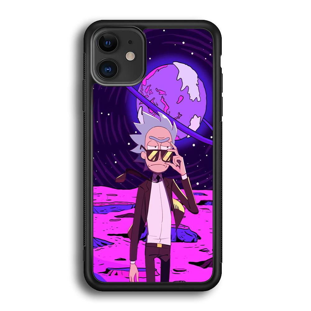 Rick and Morty Agent of Universe iPhone 12 Case-Rubber Black (2D Case)-Oxvistore